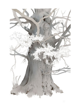 Flourishing Oak  Watercolour  71 x 52 cm  SOLD