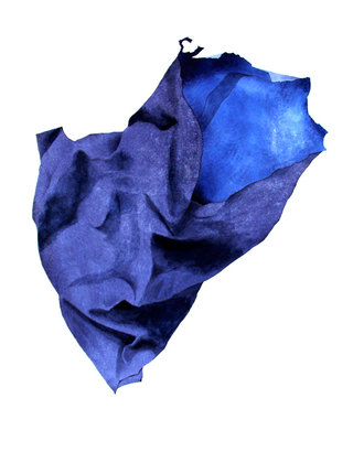 Blue Crepe Bag  Watercolour  71 x 52 cm  £1300