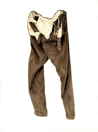 Brown Corduroy Trousers (Michael)  Watercolour  76 x 57 cm  SOLD