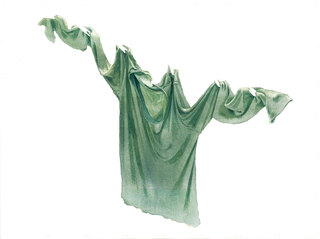 Pippa's Pale green T-shirt  Watercolour  52 x 71 cm  SOLD