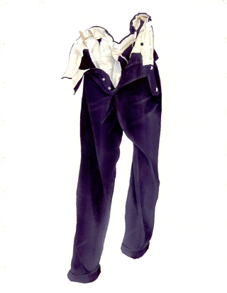 Blue Corduroy Trousers (Humphrey) 76 x 57 cm FOR SALE £1300