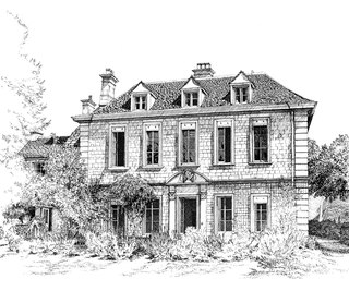 Uley House  Pen & Ink Drawing  approx. 40 x 60 cm NFS