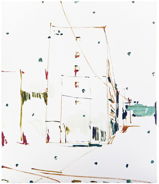 車と原付, oil on cotton canvas, 53x45.5cm, 2014.