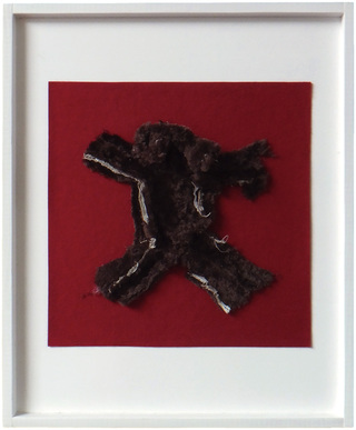 幼さの剥製 (trace), mixed media, 63.5 x 53cm, 2016.