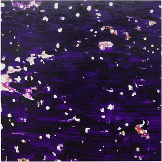 星、または飛蚊症（螺旋の渦）,  oil on  canvas, 162 x 162cm, 2019年.