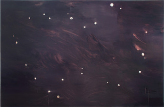 夜の絵(わっか）/ painting at night(the ring), oil on canvas, 218.2x333.3cm, 2021.