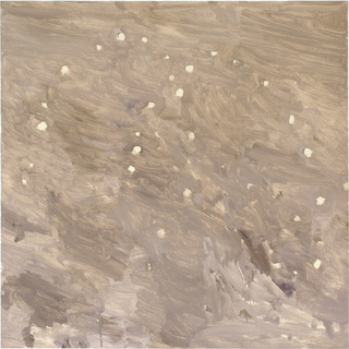 この広い空(蜃気楼、螺旋)/ To the sky(mirage or spiral), oil on canvas, 91x91cm, 2021.