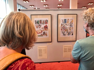 Ausstellung zum Comic im Buch "Stimmen"