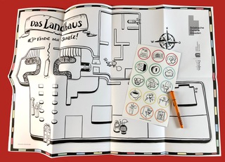 Orientierungskarte mit Stickern